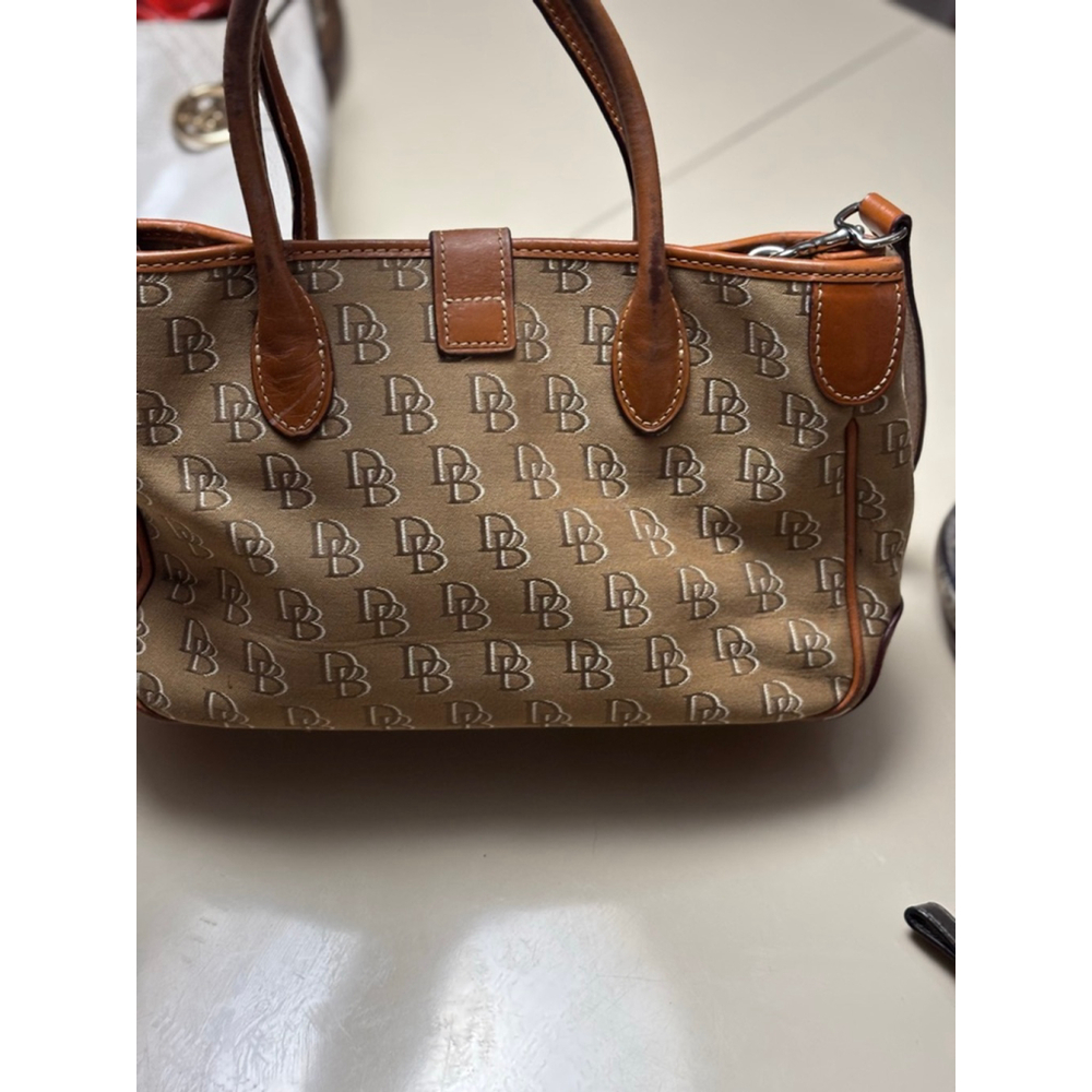 Women's Dooney & Bourke Tan Brown Monogram Satchel One Size - Picture 2 of 9